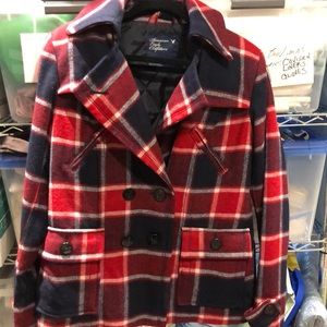 Beautiful styled wool jacket. Two deep pockets.